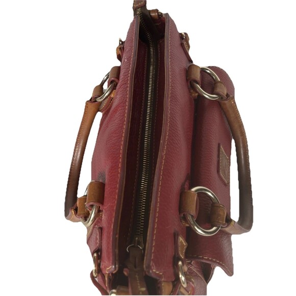 Dooney & Bourke Vintage AWL Satchel Leather Bag w/ Matching Coin Purse – Chestnu - Picture 3 of 16